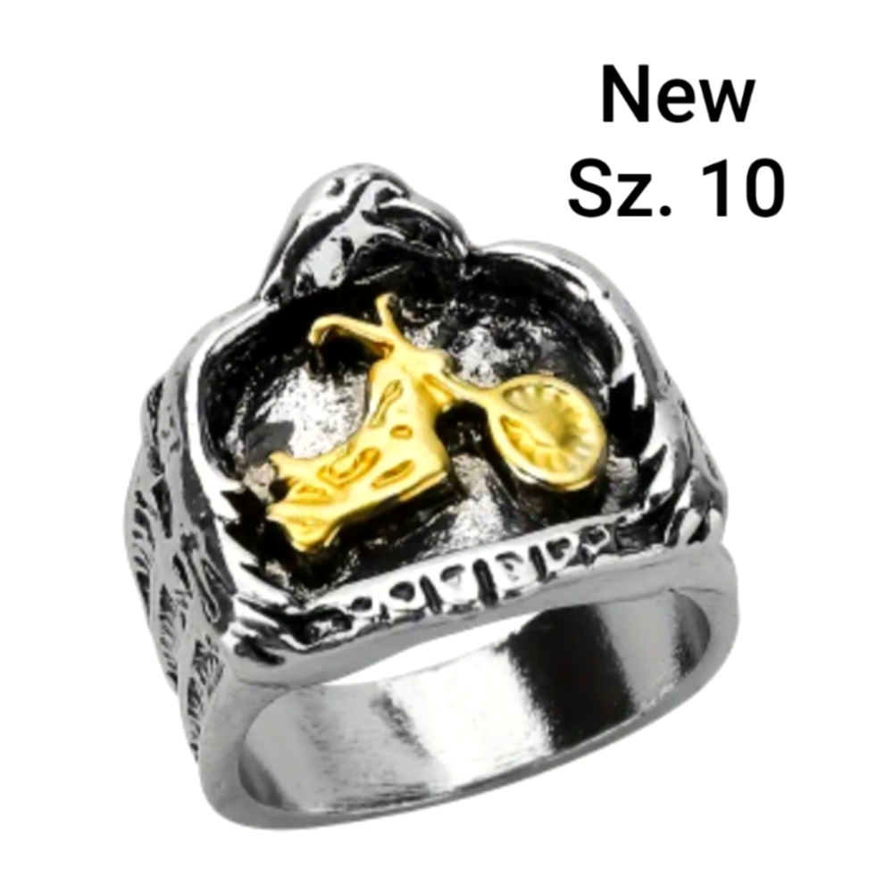 Men's HD Style Motorcycle Ring Size 10 NWT